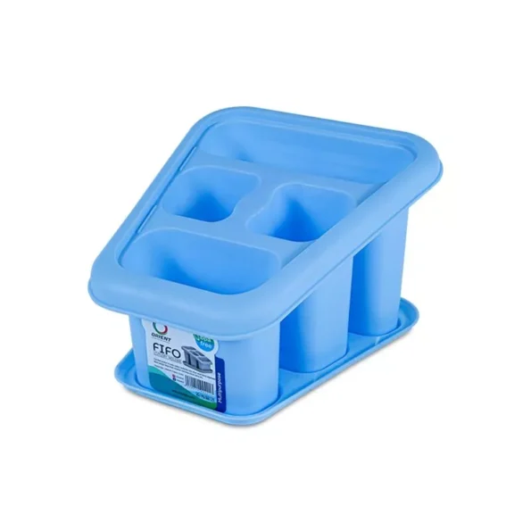 cutlery holder kitchen organizer with detachable drain tray, 4 portion