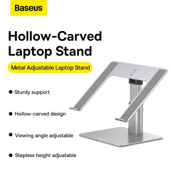 Baseus Metal Adjustable Laptop Stand Non-slip Desktop Laptop Holder For Laptop Macbook Tablet (1)